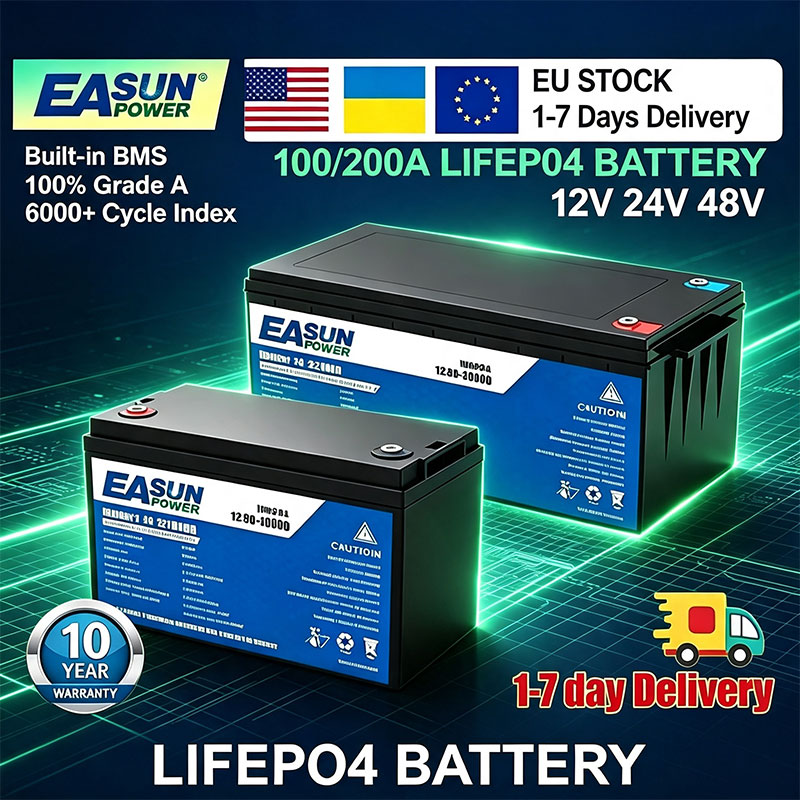 Grid Tie Inverter Limiter 2000W - Batterie LiFePO4 EASUN POWER 100Ah 200Ah