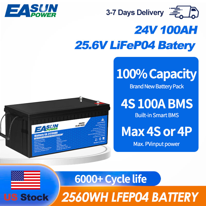 Grid Tie Inverter Limiter 2000W - Batterie Lithium LiFePO4 Easun Power 24V