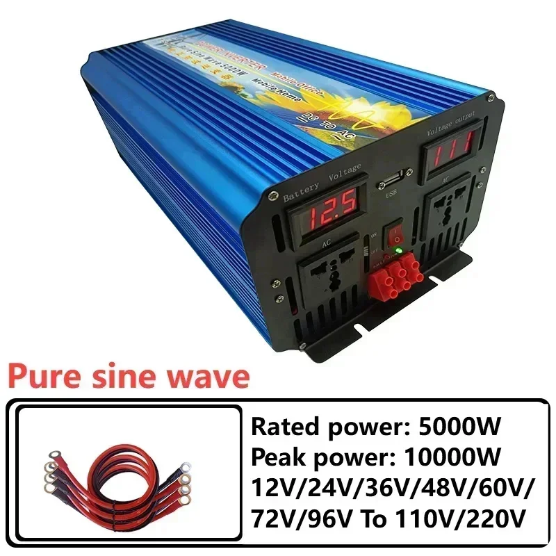 Onduleur solaire à onde sinuso - Pure Sine Wave Inverter 5000W 48V 220V avis et prix